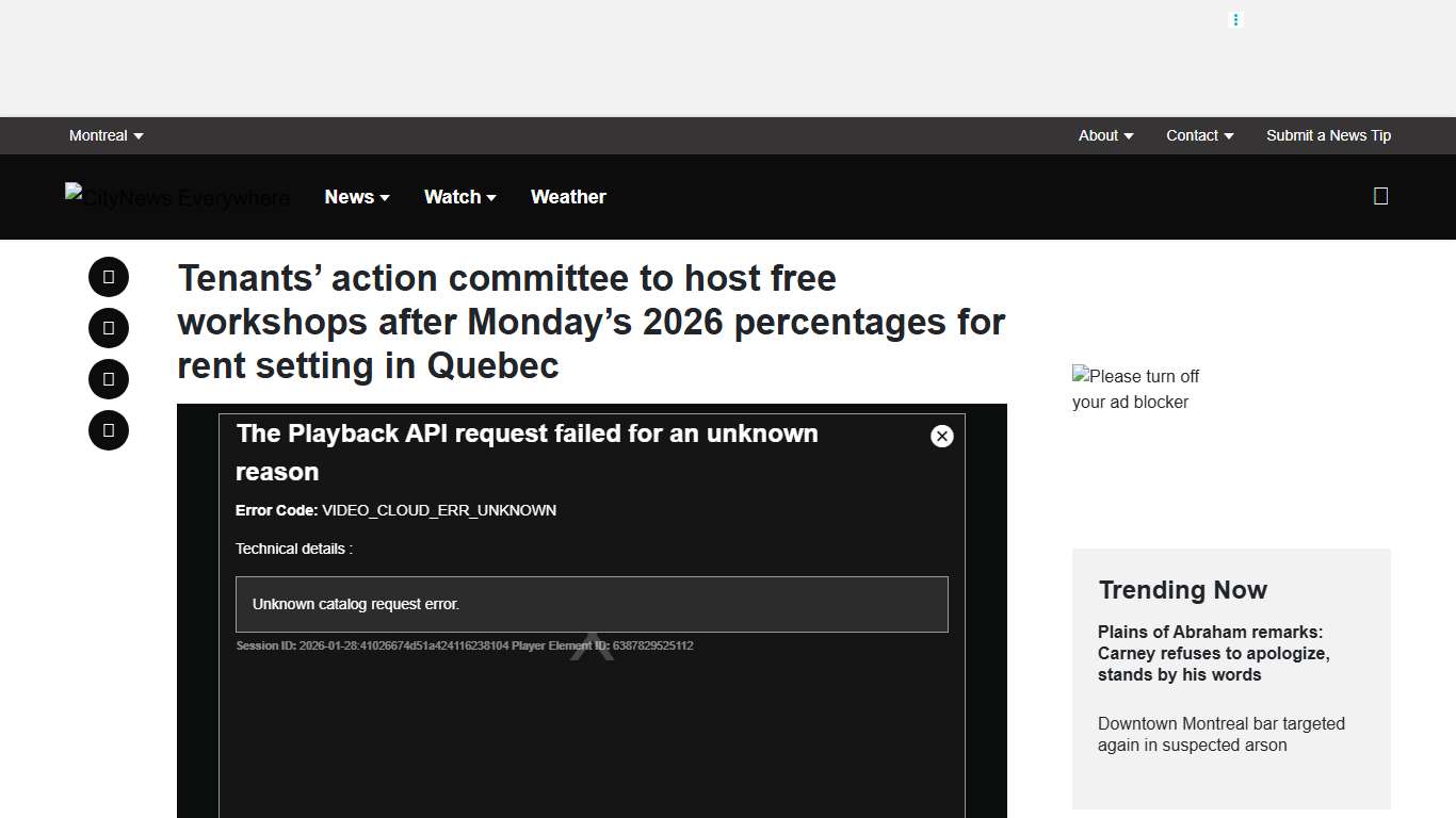 Tenants' action committee to host free workshops after Monday's 2026 percentages for rent setting in Quebec